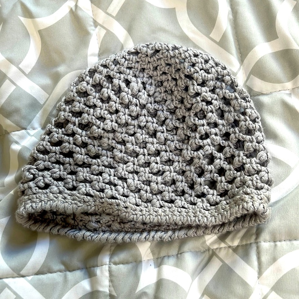 Silver knitted beanie